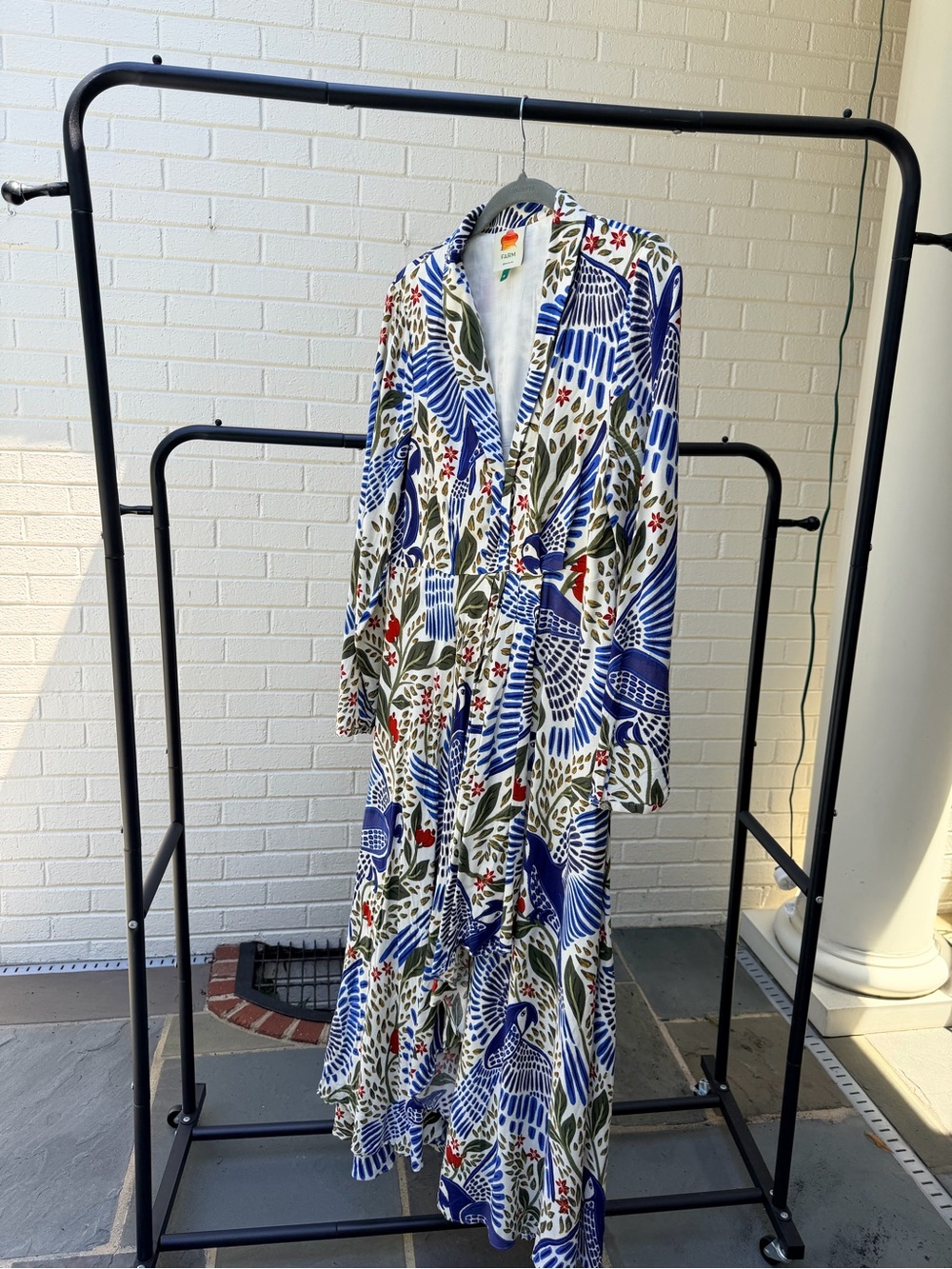 FARM Rio Blue & Cream Blue Macaw Maxi Dress - Picture 3 of 6